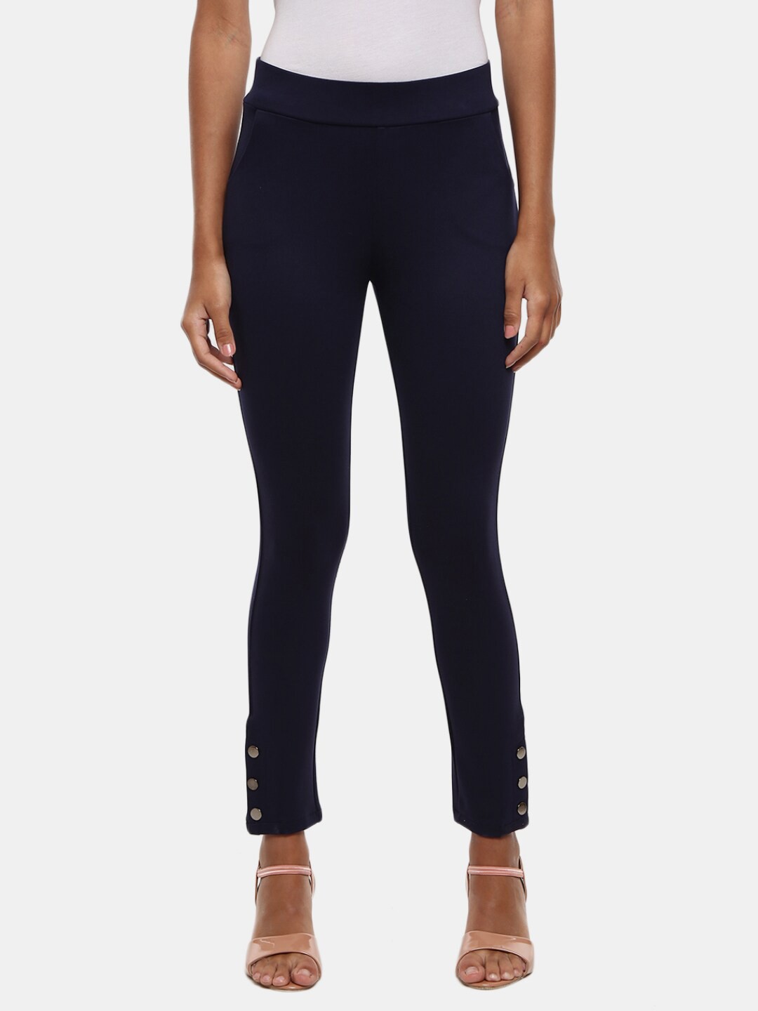 

V-Mart Women Navy Blue Solid Nr Roma Jeggings