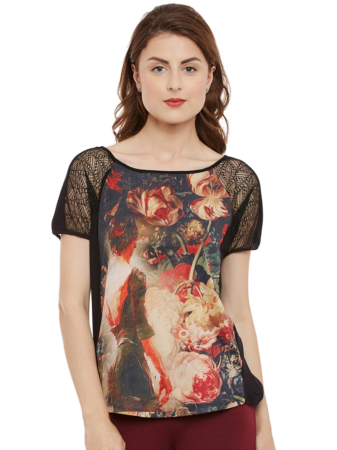 

Kazo Women Black Printed Top