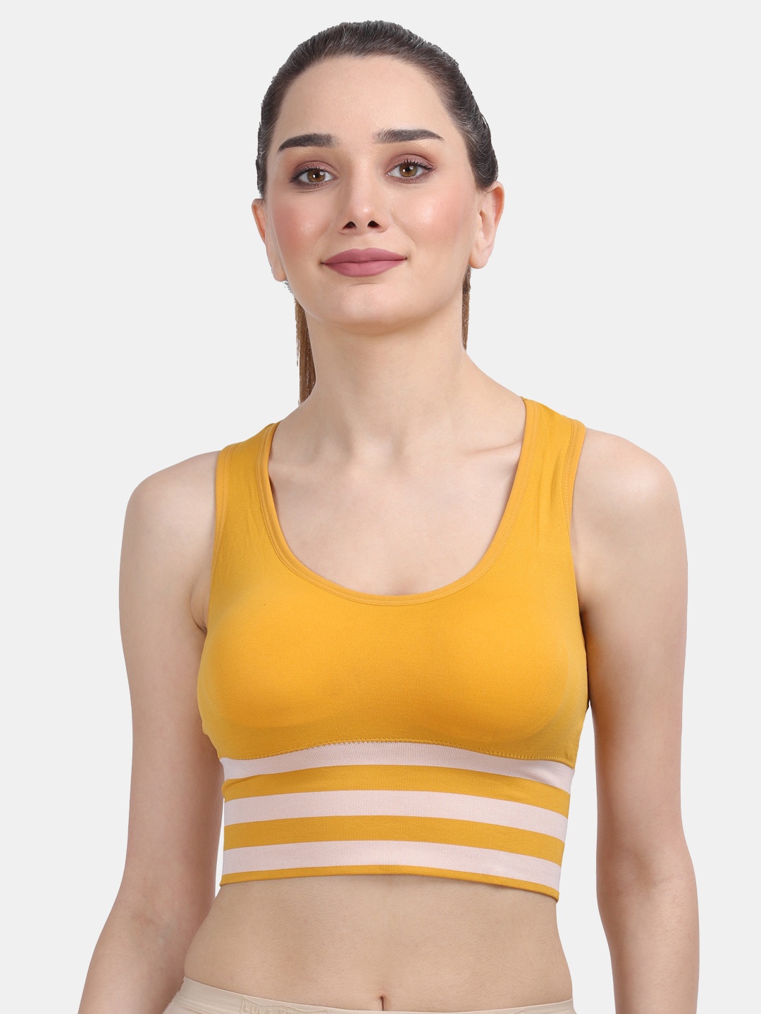 

Amour Secret Women Yellow & White Bra