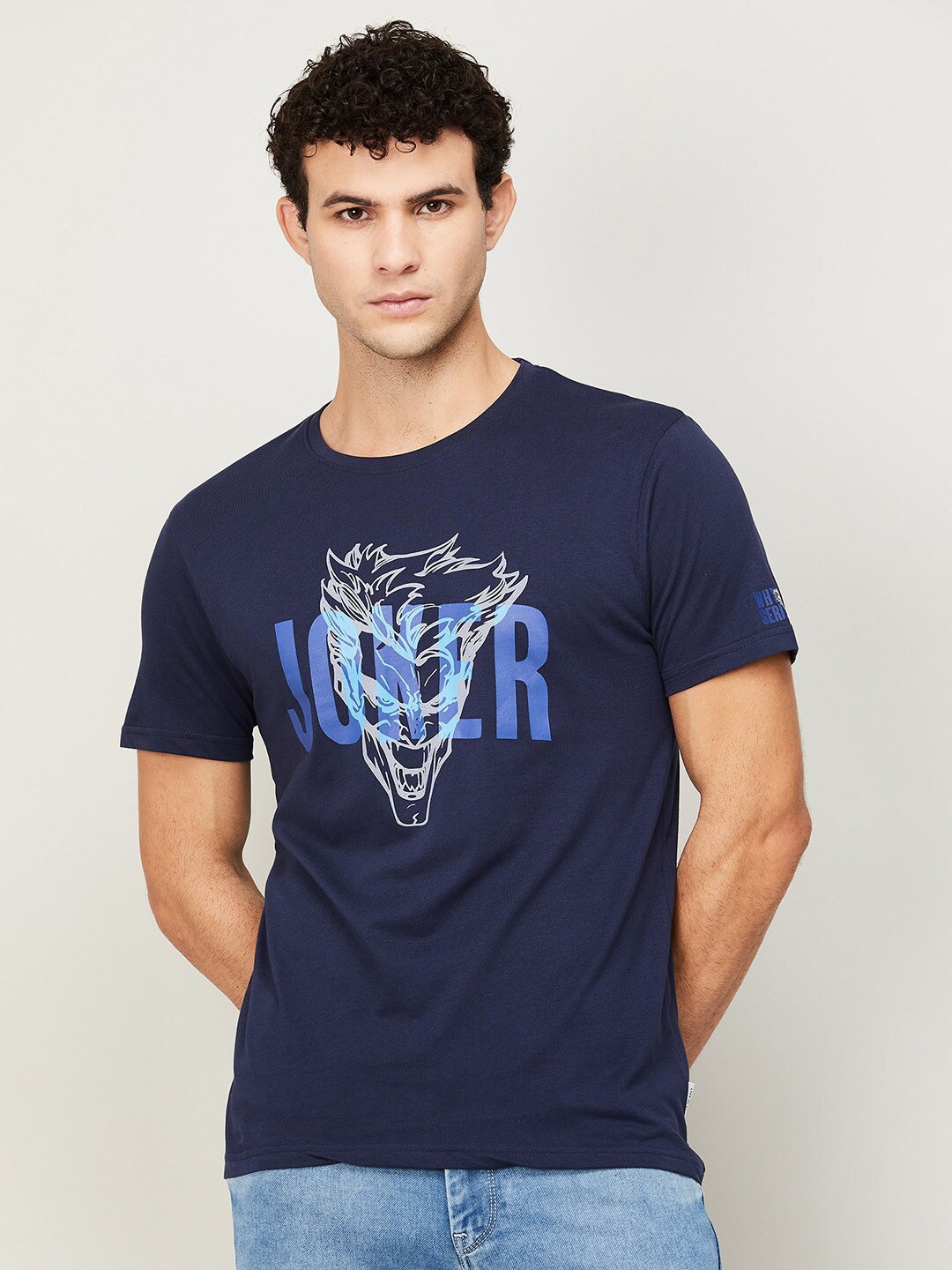 

Fame Forever by Lifestyle Men Navy Blue Printed T-shirt