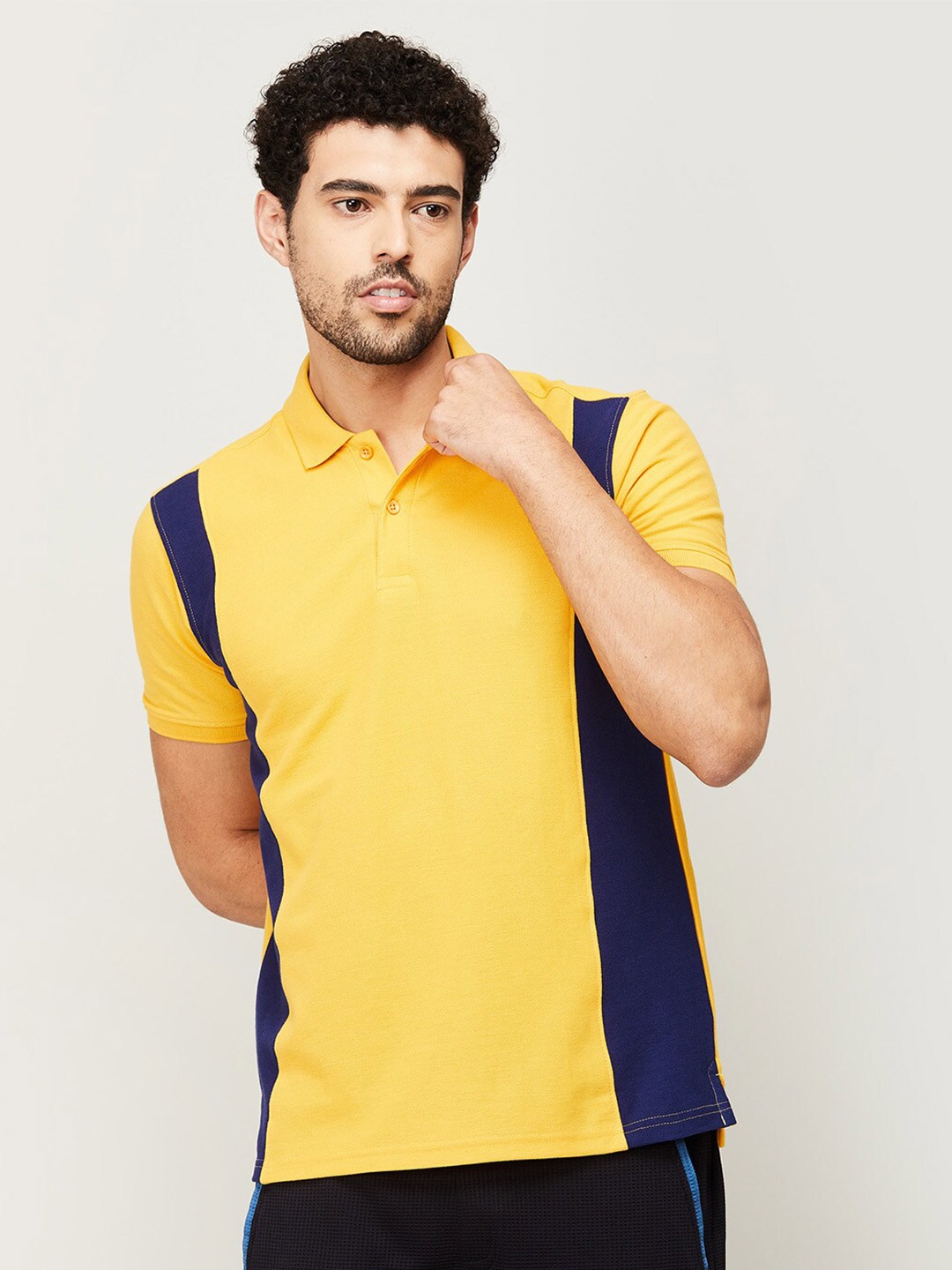 

Fame Forever by Lifestyle Men Yellow Polo Collar T-shirt