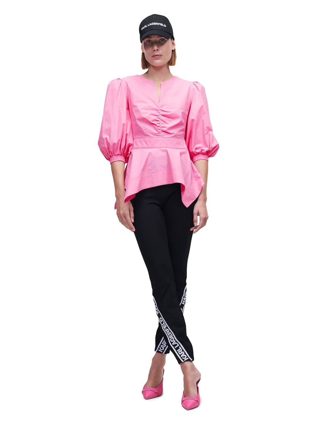 

Karl Lagerfeld Women Pink Flared design Top