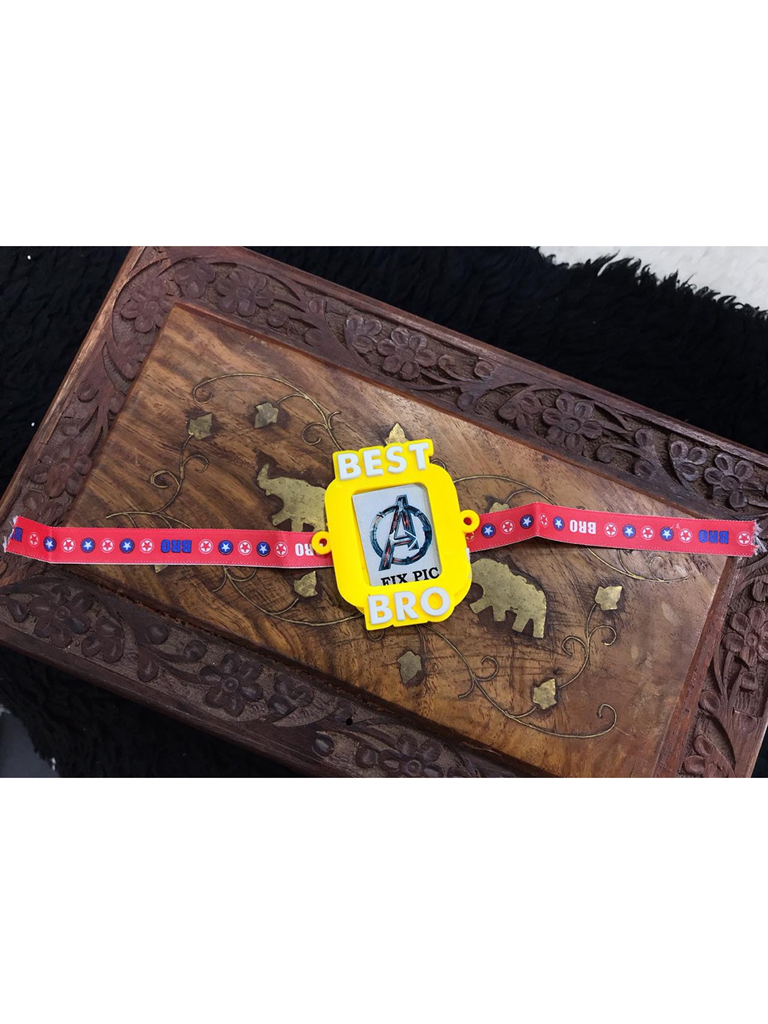 

MORKANTH JEWELLERY Boys Yellow Solid Belt Rakhi
