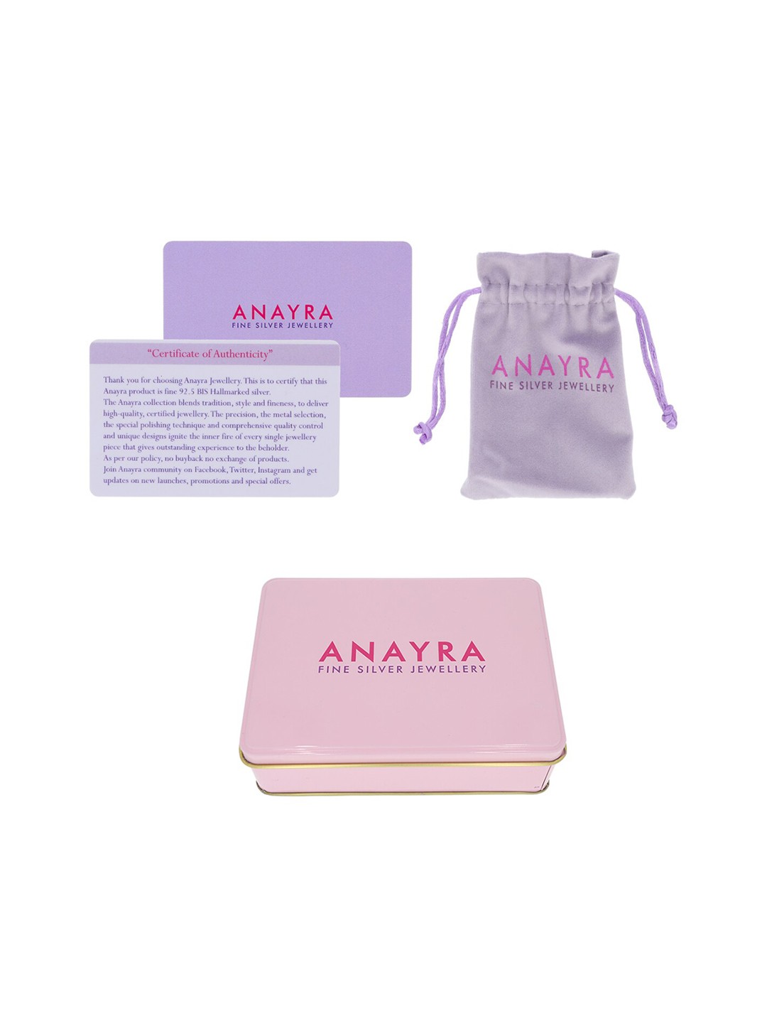 

ANAYRA White Circular Studs Earrings