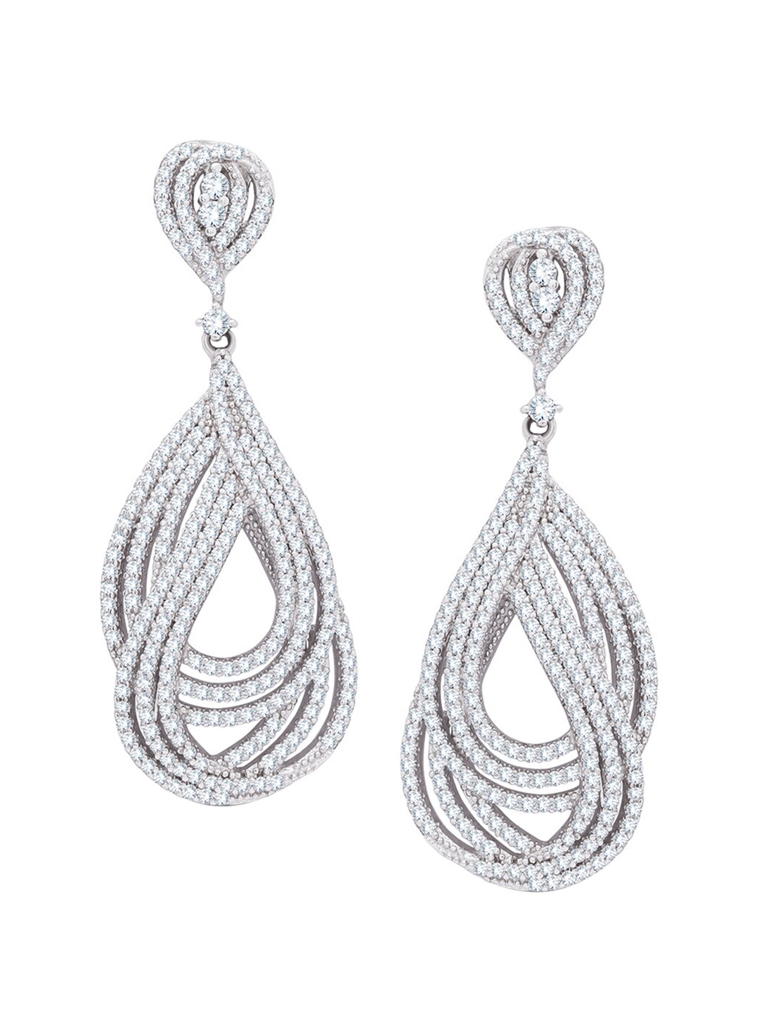 

ANAYRA White Sterling Sliver Classic Drop Earrings