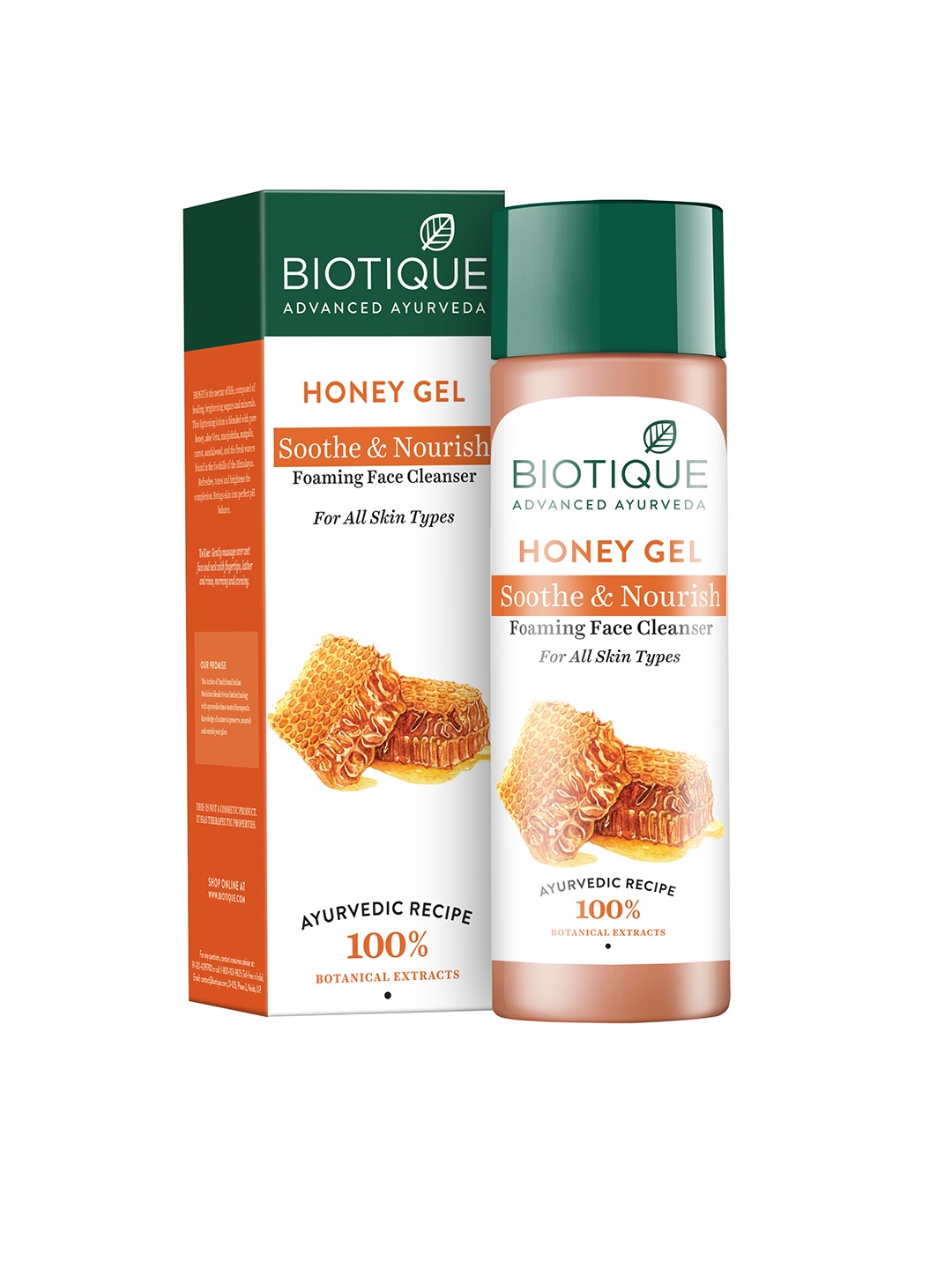 

Biotique Honey Gel Soothe & Nourish Foaming Face Cleanser 120 ml, Orange