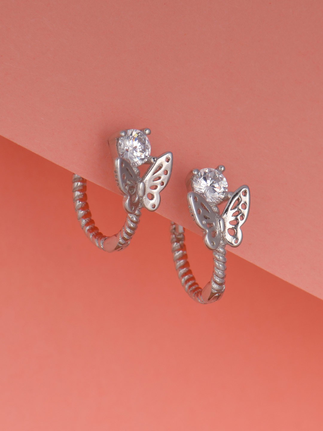 

GIVA Silver-Toned Contemporary Studs Earrings