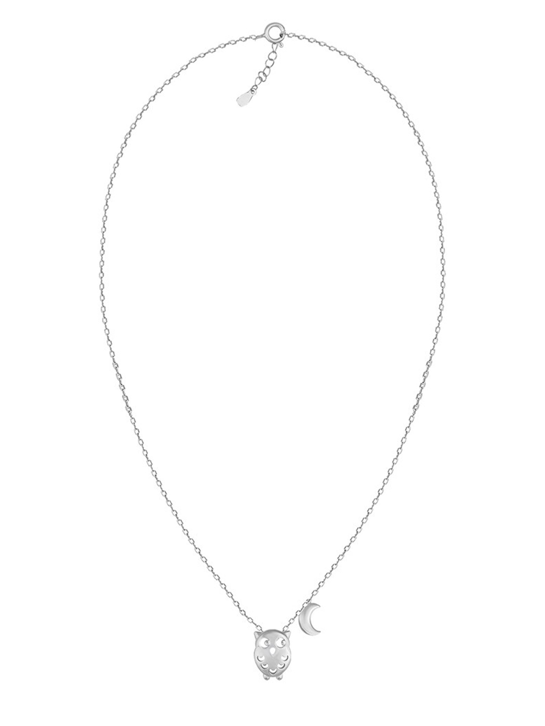 

GIVA Silver-Toned Sterling Silver Rhodium-Plated Wanderers of The Night Necklace