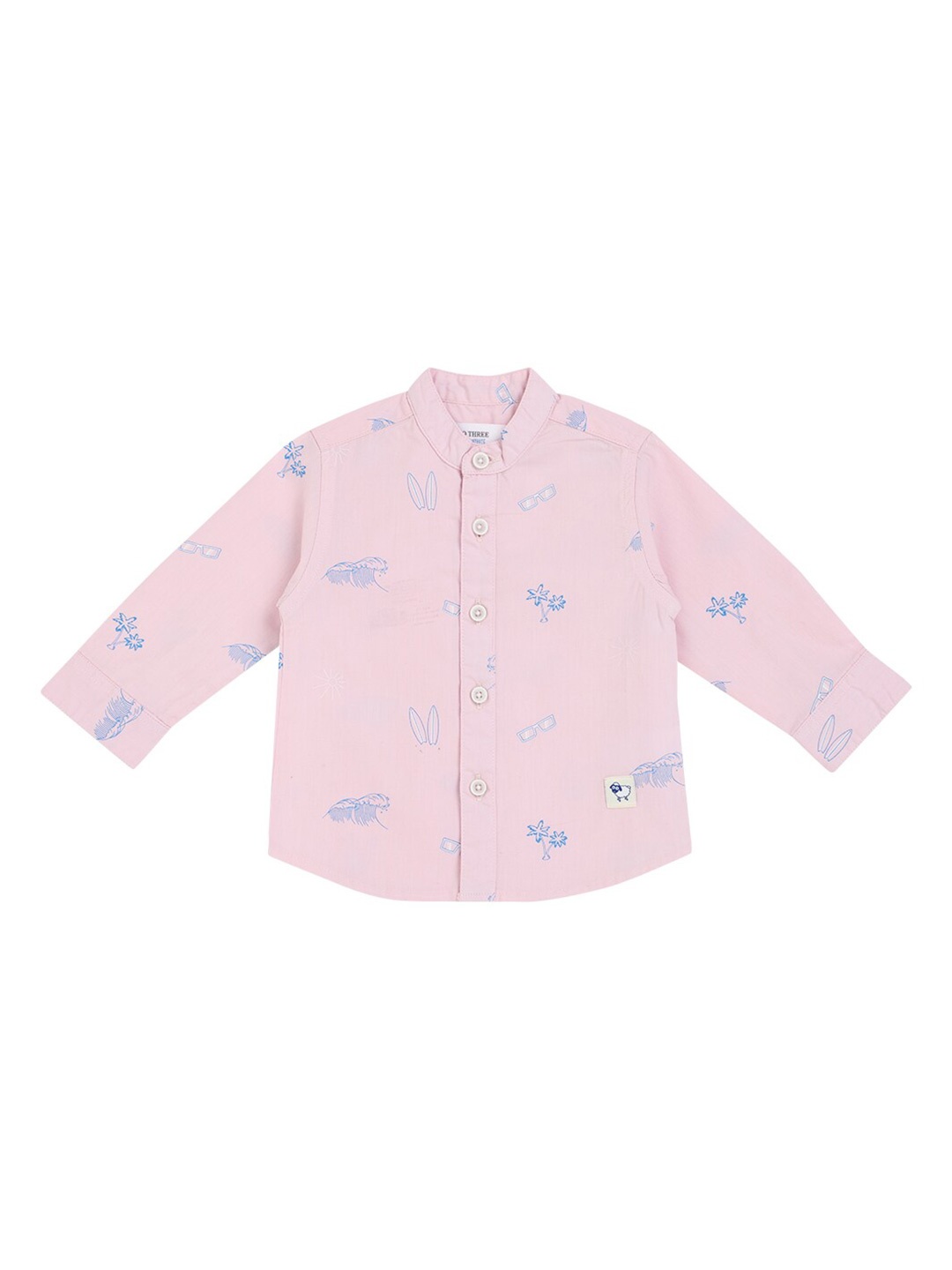 

ZERO THREE Boys Pink Comfort Printed Casual Shirt