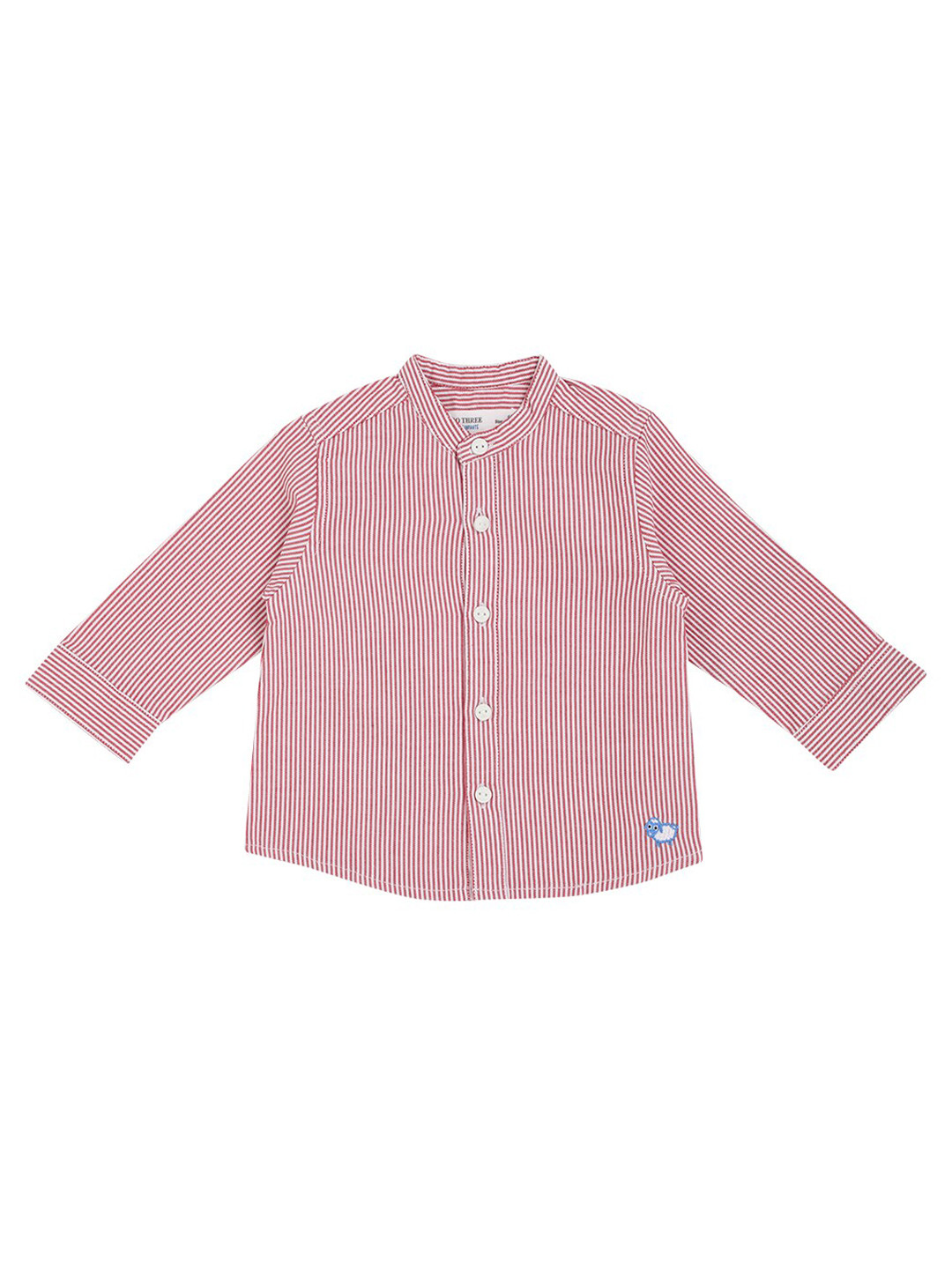 

ZERO THREE Boys Red Comfort Pinstripes Striped Casual Shirt