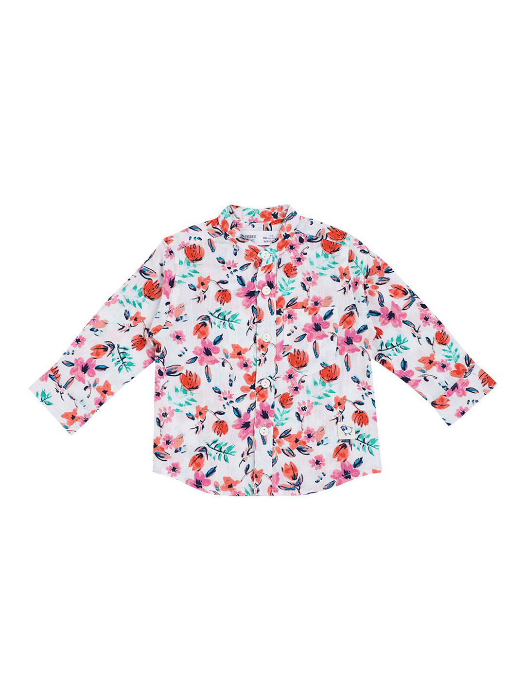 

ZERO THREE Boys White Comfort Printed Casual Shirt