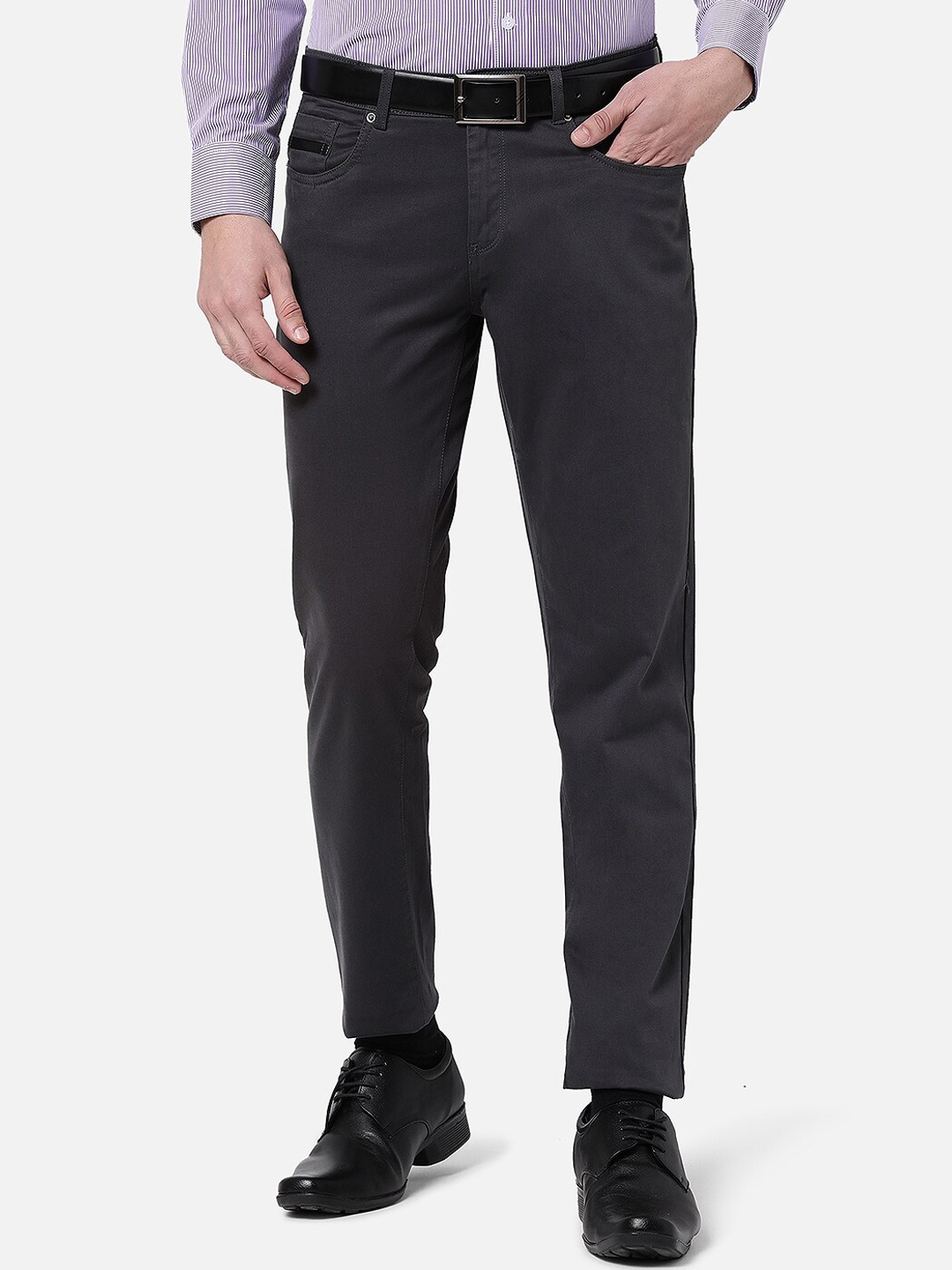 

R&B Men Grey Chinos Trousers
