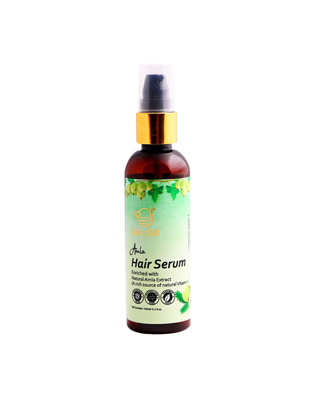 

Rustic Earth Paraben Free Vitamin C Amla Hair Serum 100 ml, Red