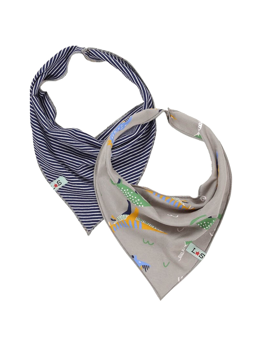

Lilly and Sid Infant Boys Printed Cotton Bibs, Blue
