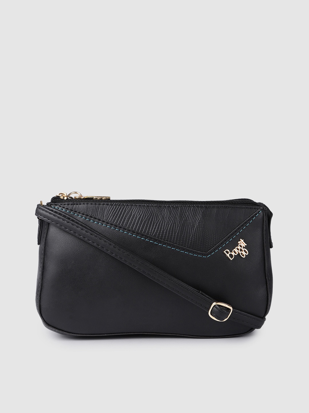 

Baggit Black Solid Sling Bag