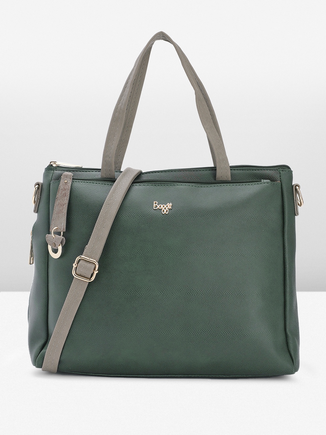 

Baggit Women Textured Handheld Bag, Green