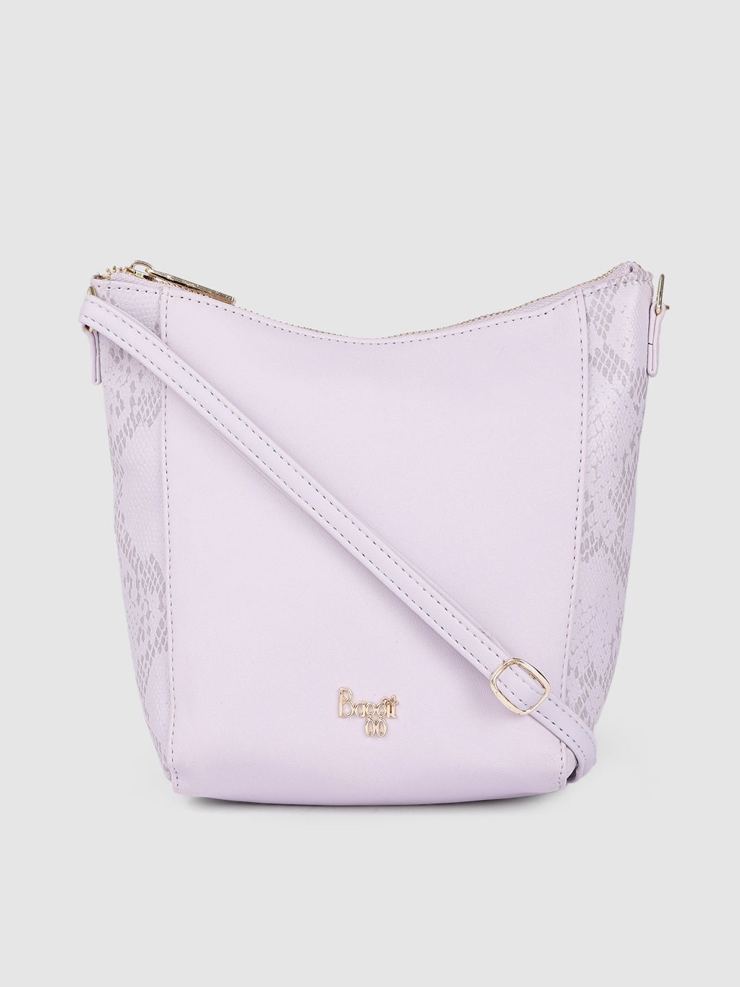 

Baggit Women Lavender Animal Textured Structured Sling Bag