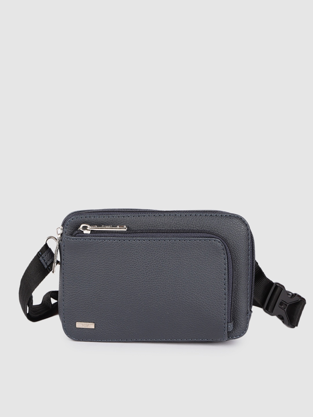 

Baggit Men Navy Blue Solid Waist Pouch