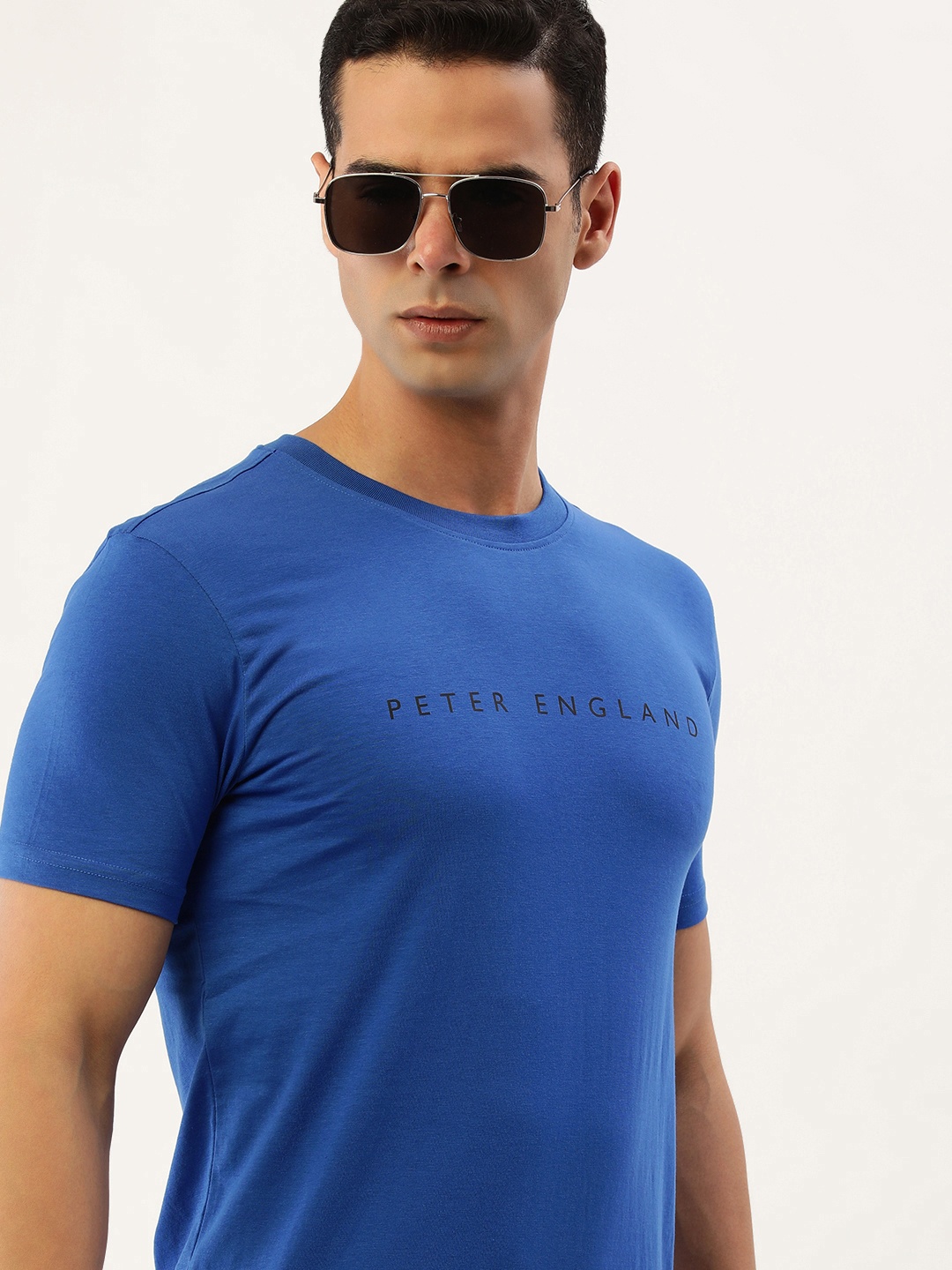 

Peter England Casuals Round Neck Regular Fit T-shirt, Blue