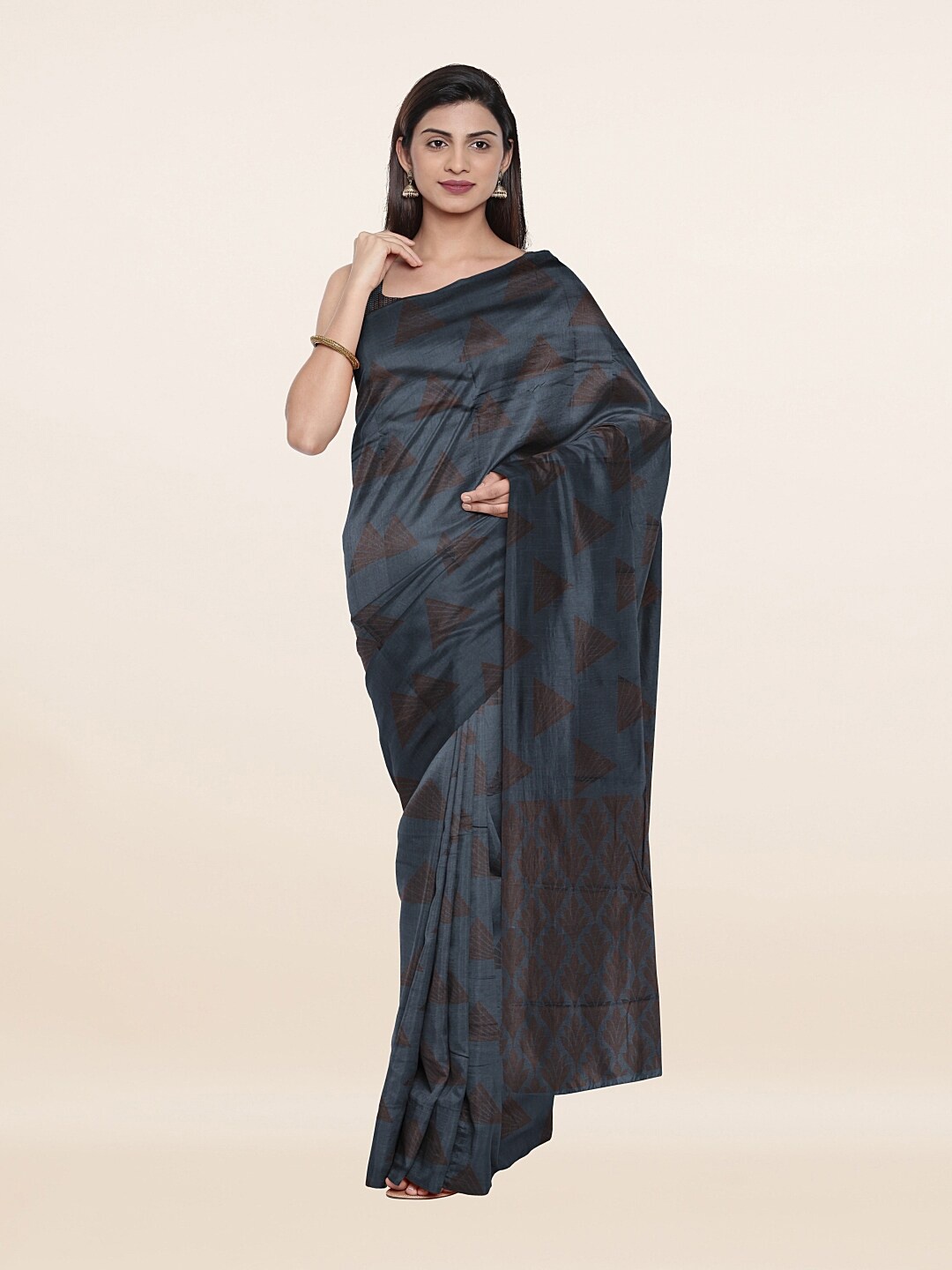 

Pothys Grey & Black Saree