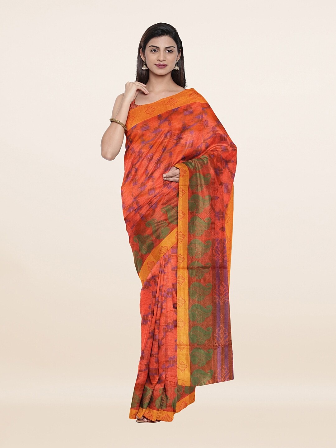 

Pothys Pink Floral Saree
