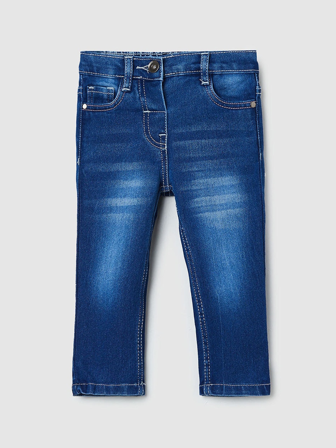 

max Girls Regular Fit Blue Light Fade Jeans