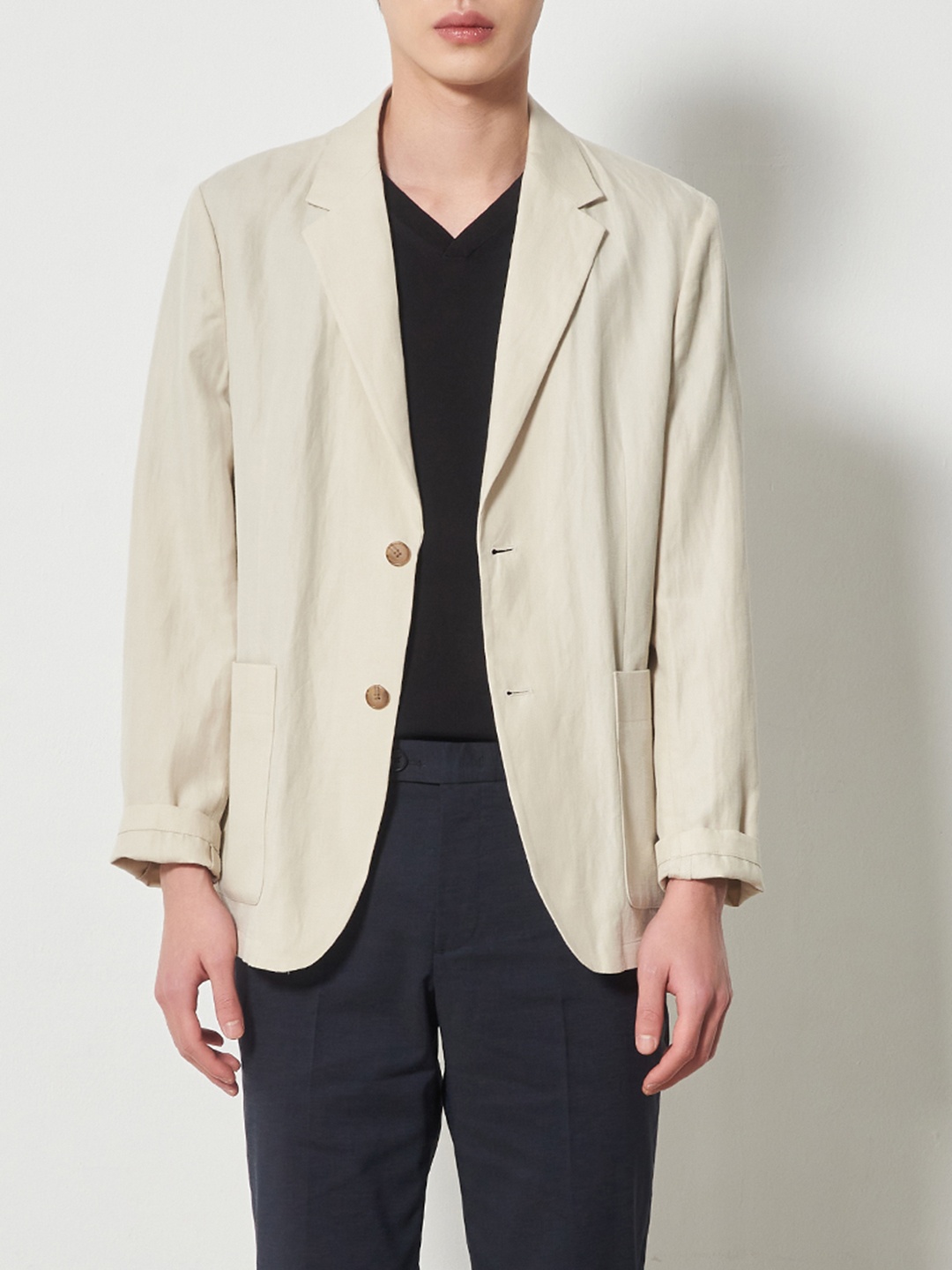 

8seconds Men Off White Solid Regular Fit Casual Blazer