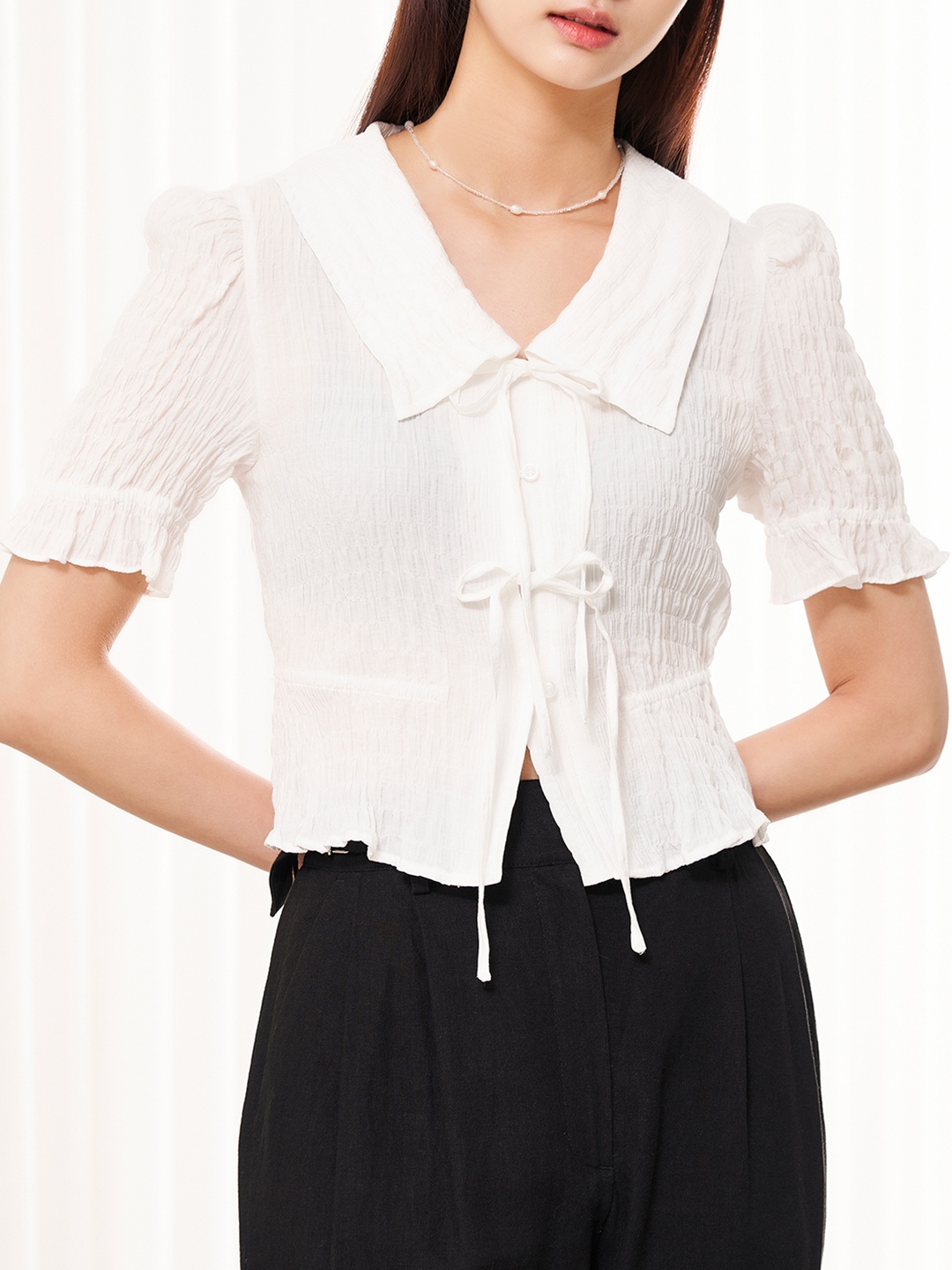 

8seconds Women White Solid Shirt Style Top