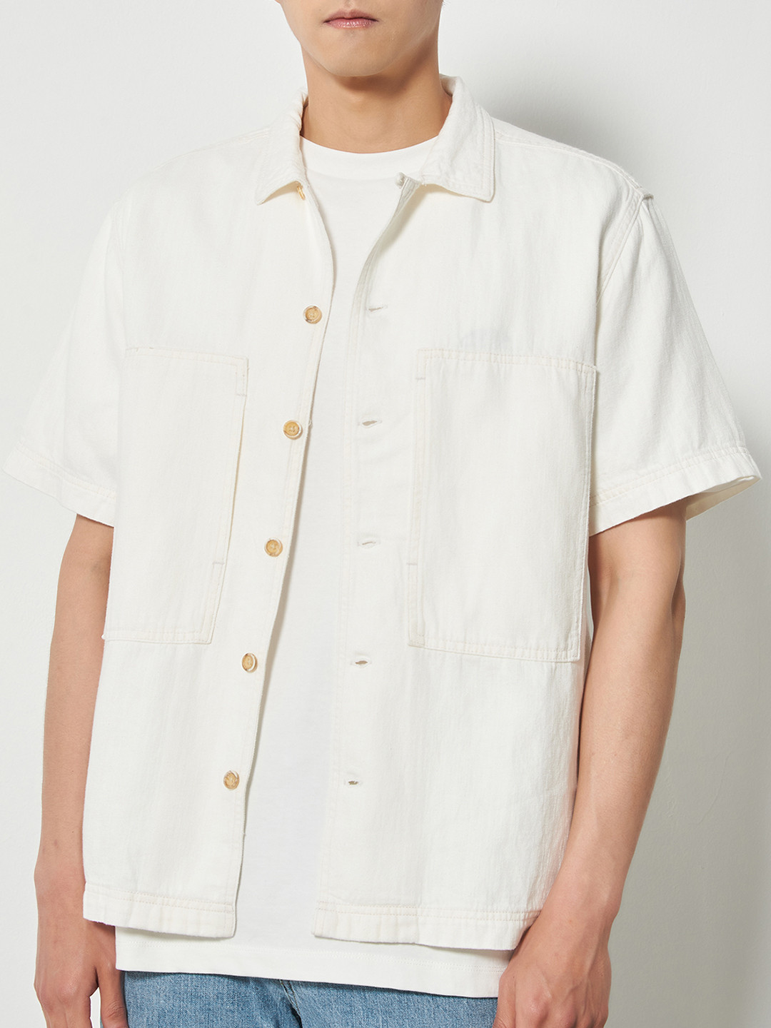 

8seconds Men White Solid Cotton Casual Shirt