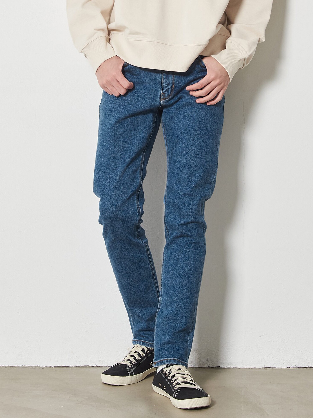 

8seconds Men Navy Blue Slim Fit Stretchable Jeans