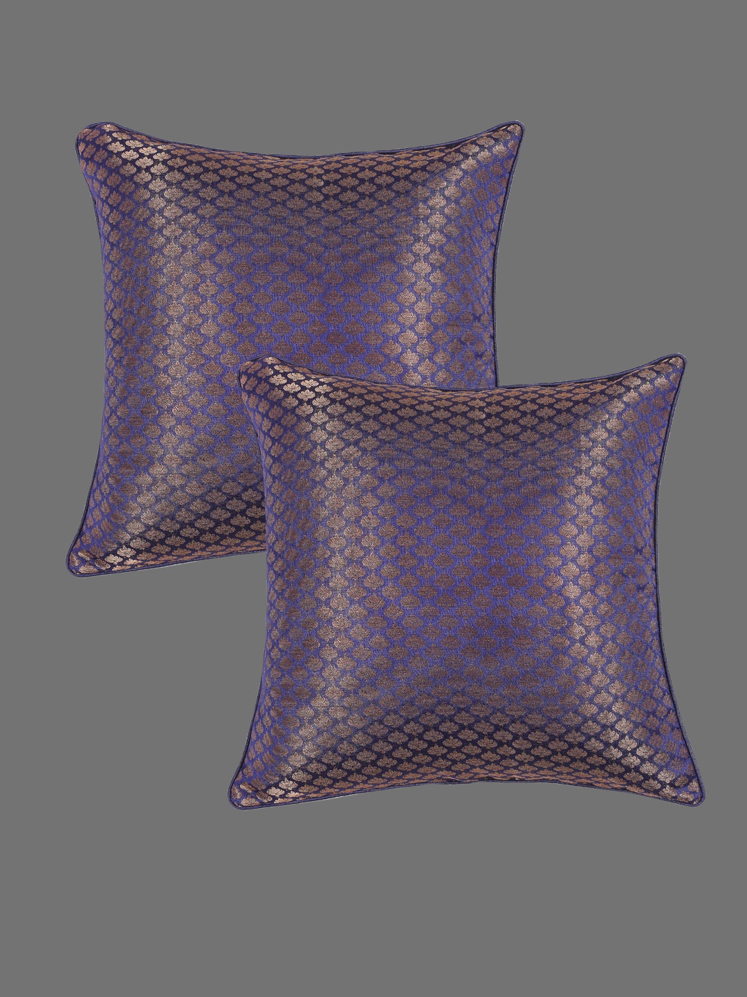 

HANDICRAFT PALACE Blue Set of 2 Square Cushion Covers