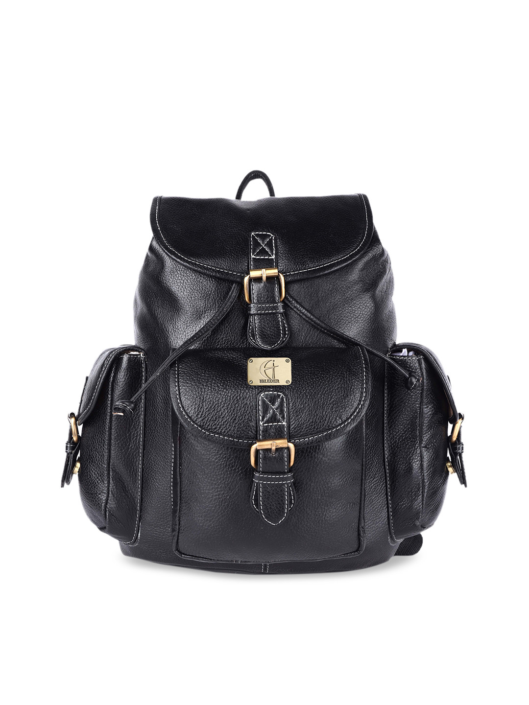 

HiLEDER Unisex Pure Leather Backpack, Black