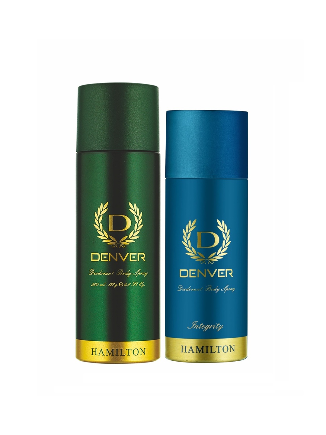 

Denver Set of 2 Deodorant Body Sprays - Hamilton 200ml & Integrity 165ml, Green