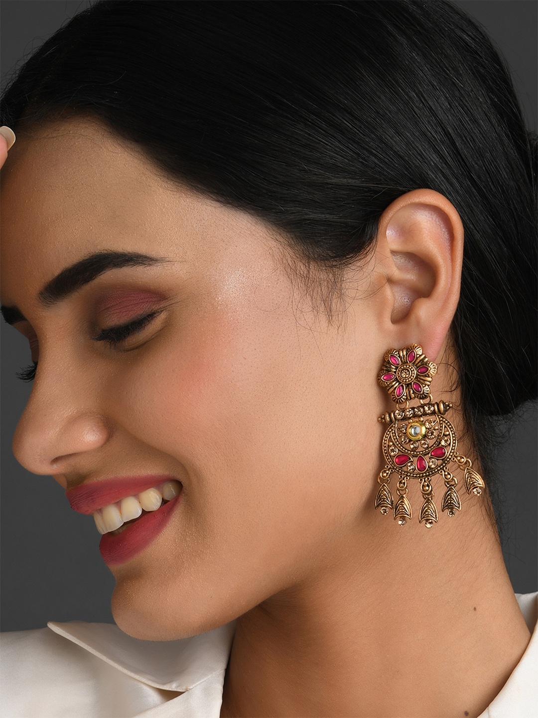 

Fida Pink Contemporary Drop Earrings