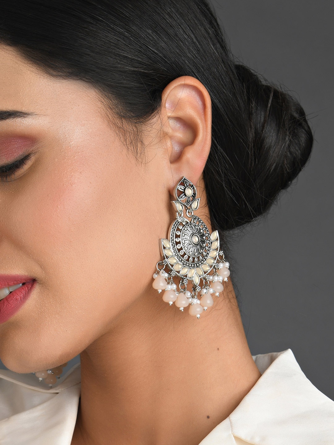 

Fida Pink Contemporary Drop Earrings
