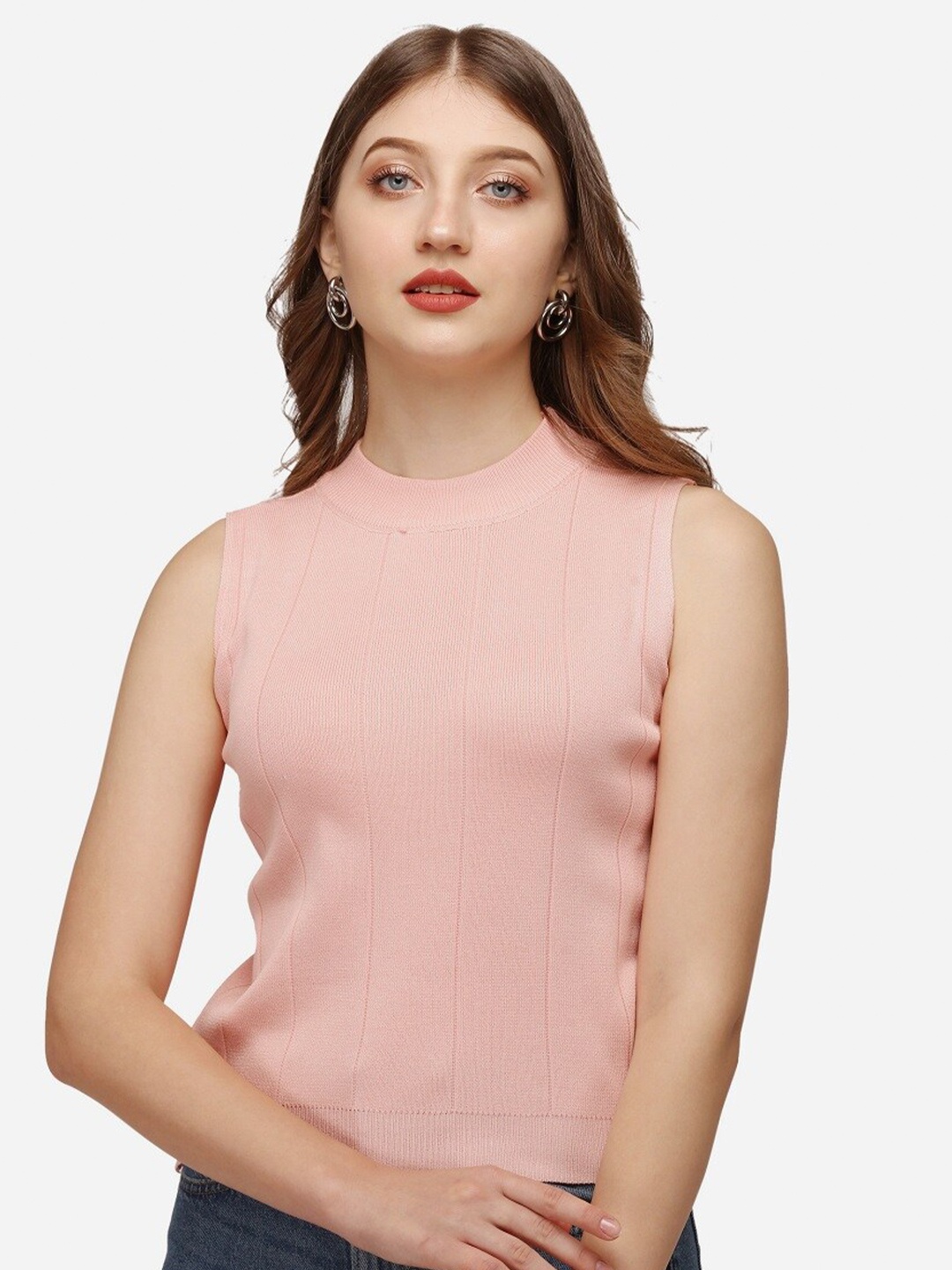 

HSR Women Pink High Neck Top
