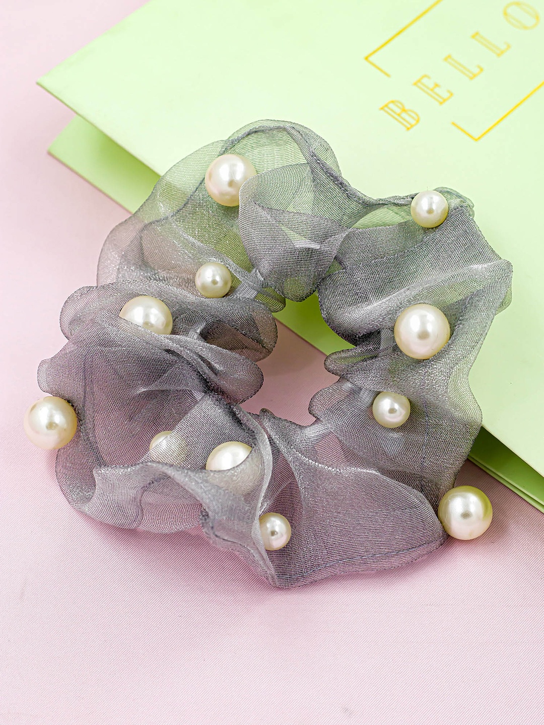 

Bellofox Women Grey & White Ponytail Holders