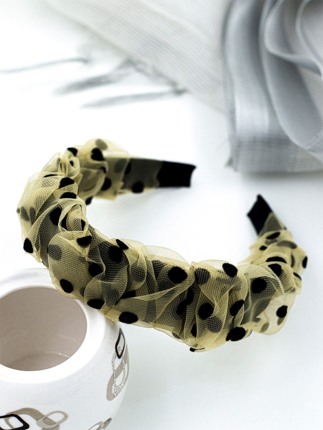 

Bellofox Women Yellow & Black Printed Hairband