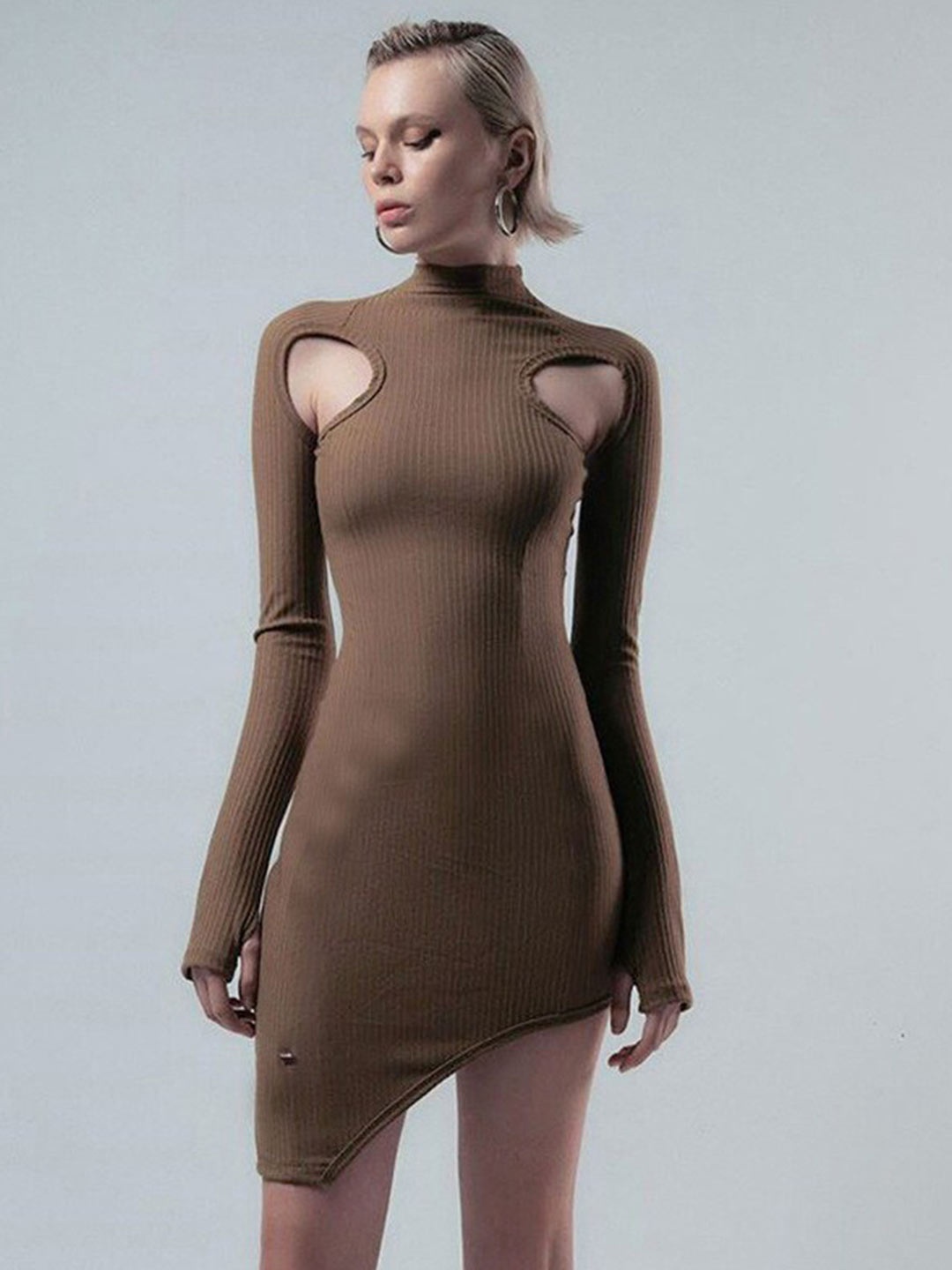 

BoStreet Black Solid Bodycon Mini Dress