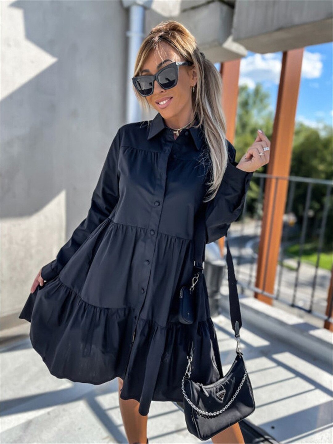 

BoStreet Black Midi Dress