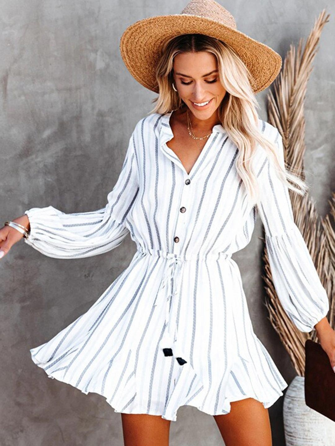 

BoStreet White A-Line Dress