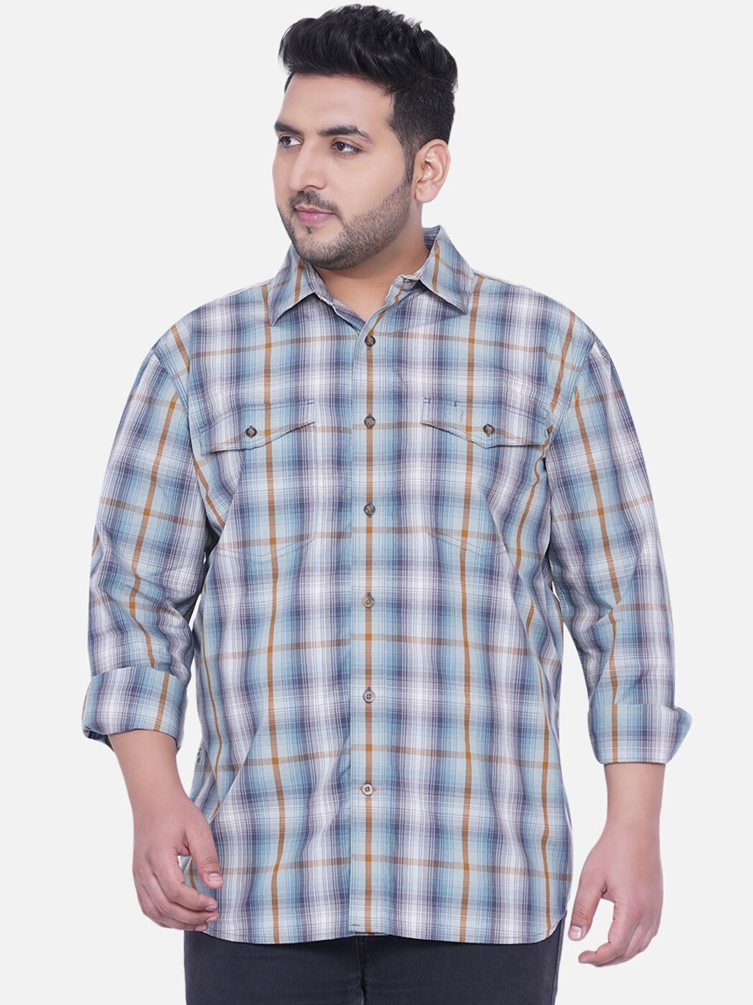 

Santonio Men Brown Classic Checked Casual Shirt