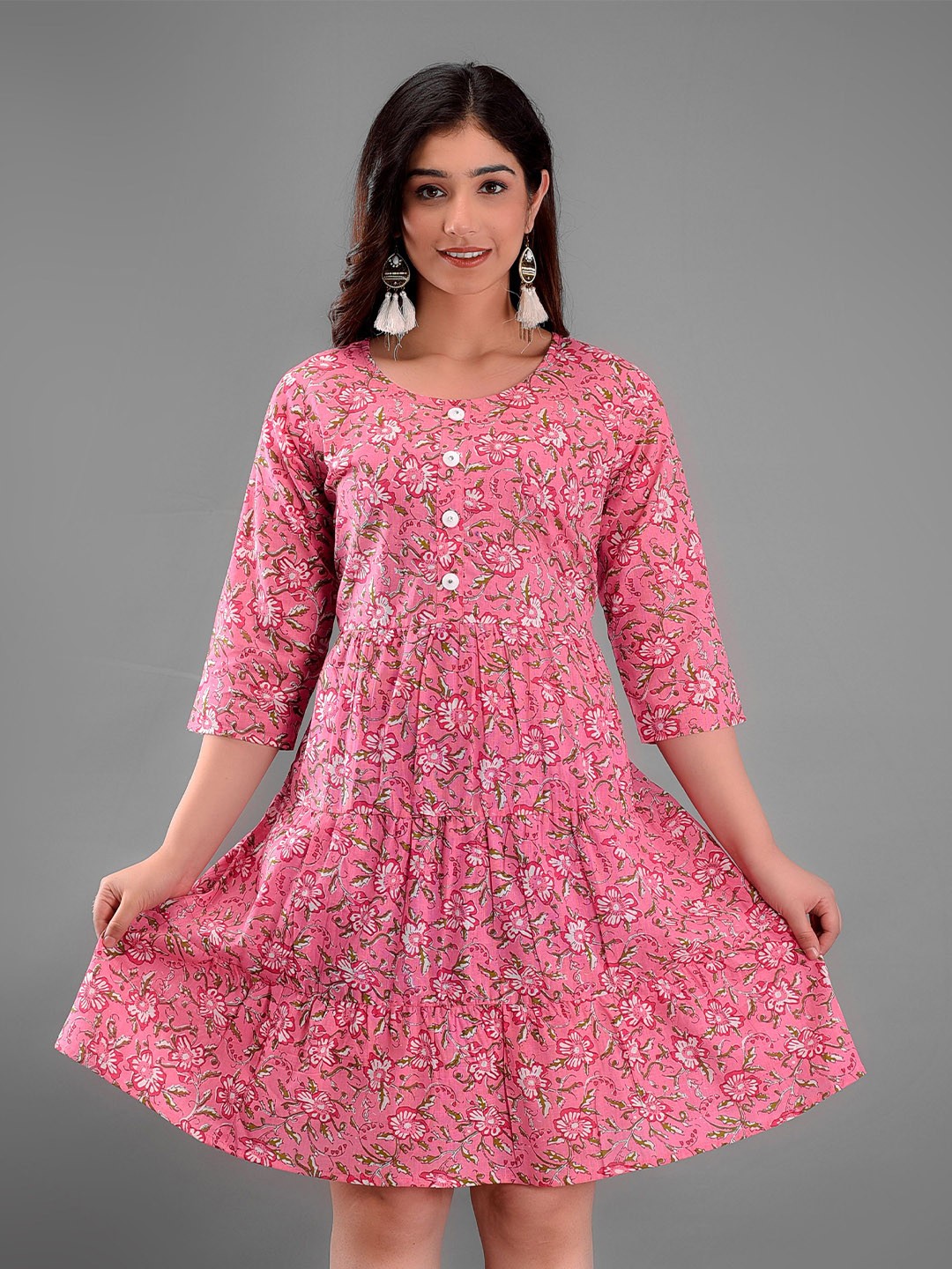 

KALINI Pink Floral Dress