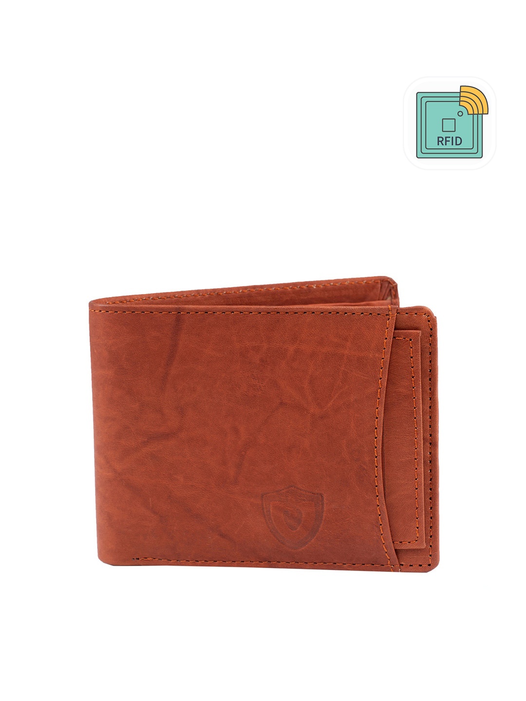 

Keviv Men Brown Leather Two Fold Wallet