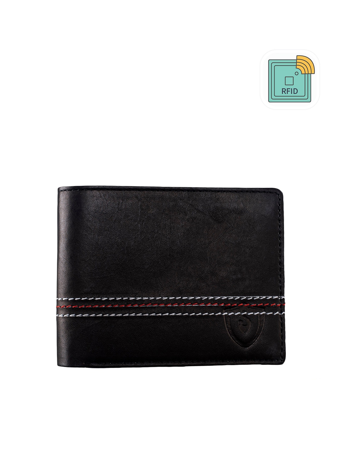 

Keviv Men Black Leather Two Fold Wallet