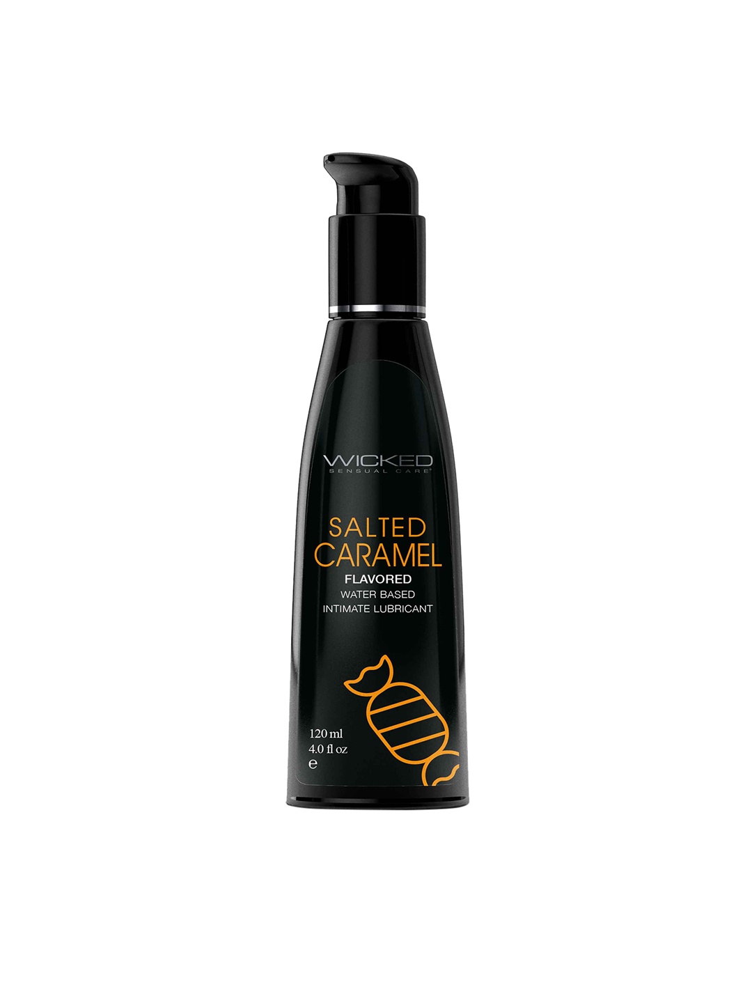 

WICKED SENSUAL CARE Salted Caramel Flavored Water Based Intimate Lubricant - 120 ml, Black