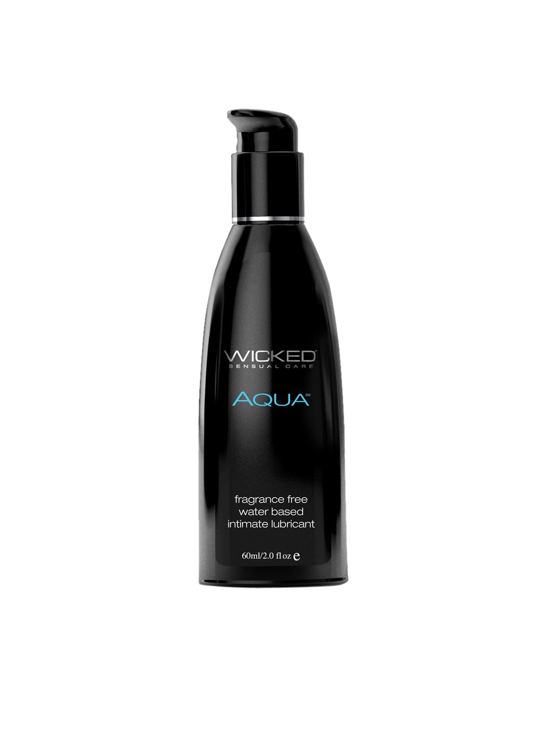 

WICKED SENSUAL CARE Aqua Fragrance Free Water Based Personal Lubricant 60ml, Black