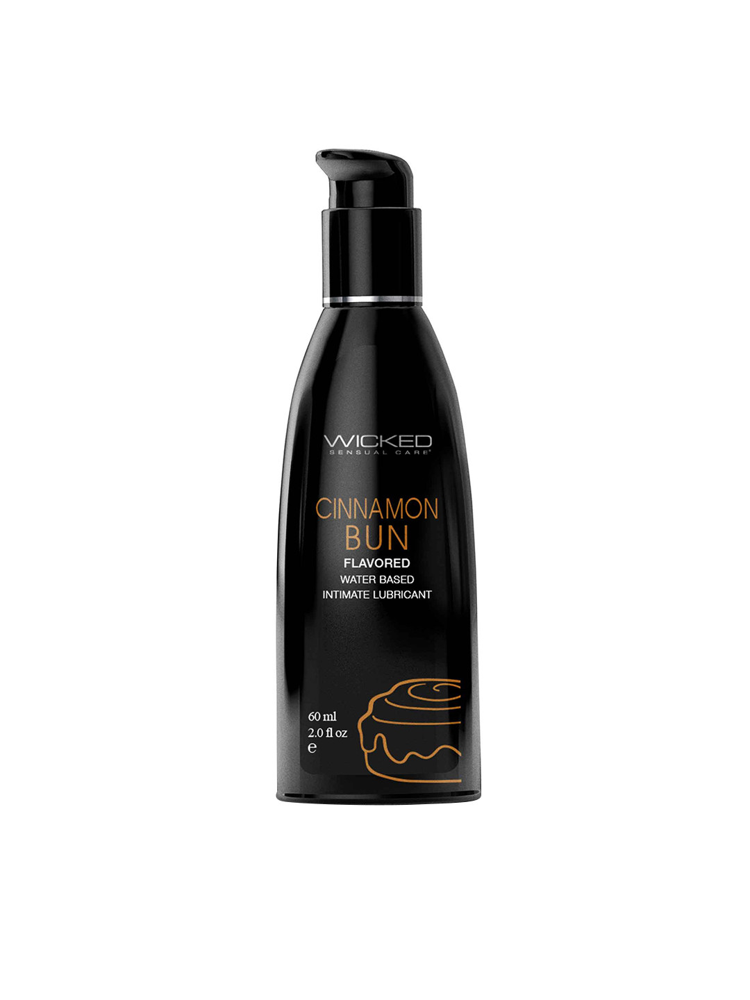 

WICKED SENSUAL CARE Cinnamon Bun Flavoured Water Based Intimate Lubricant - 60 ml, Black