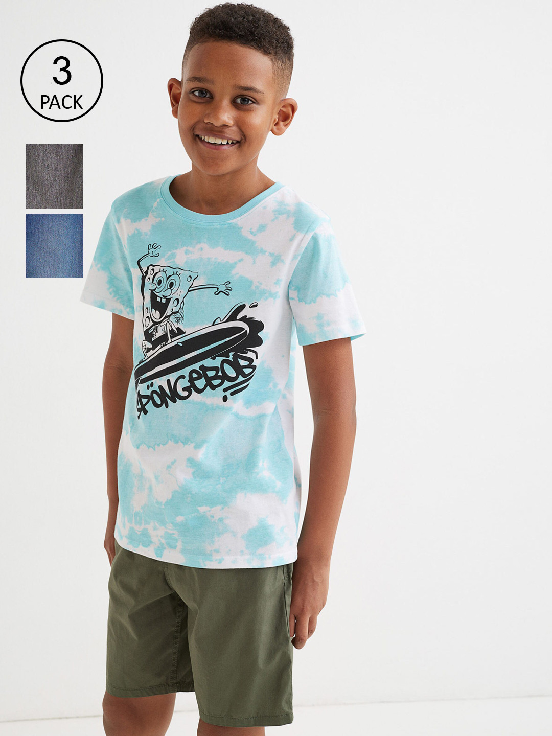 

H&M Boys 3-Pack Shorts, Blue