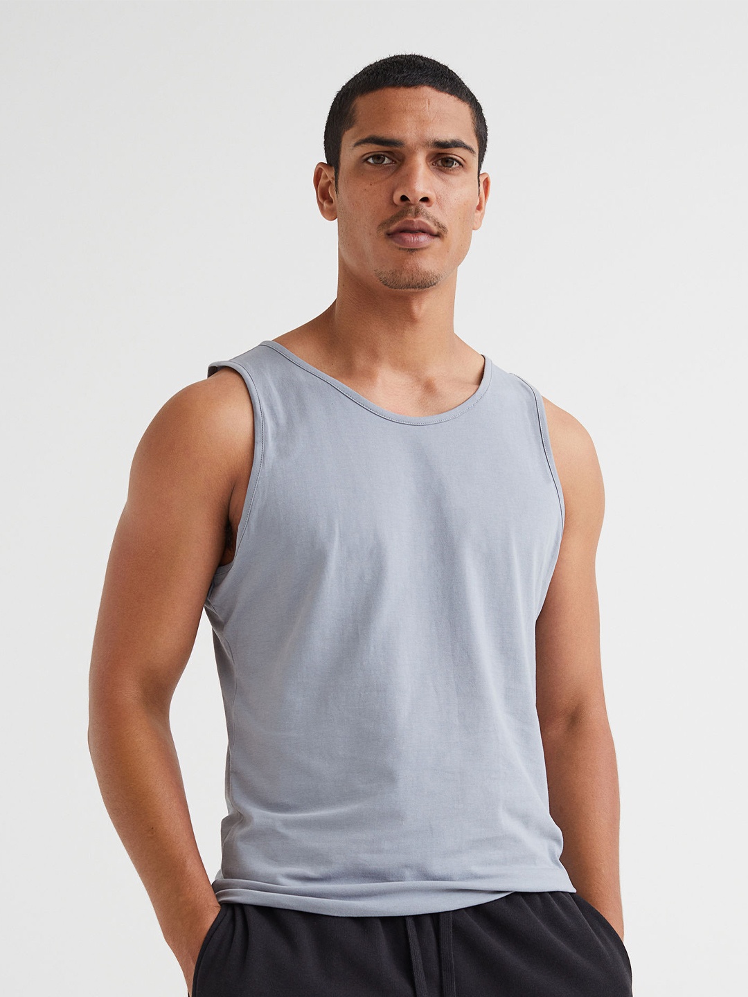 

H&M Men 5-Pack Vest Tops Regular Fit, Beige